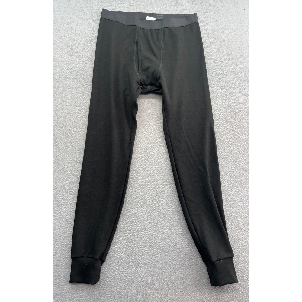 Uniqlo Heattech Ultra Warm Mens Thermal Leggings Black Base Layer Size L 418800